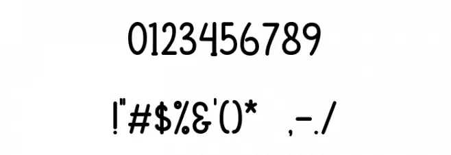 Humble Brother - Personal Use Font OTHER CHARS