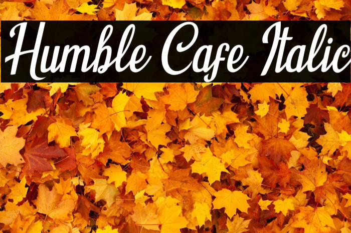 Humble Cafe Italic Example 3