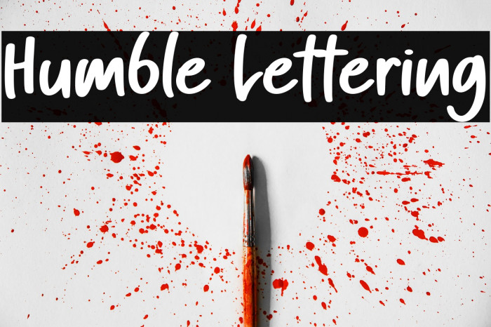 Humble Lettering Example 3