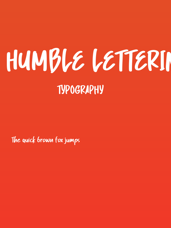 Humble Lettering Poster