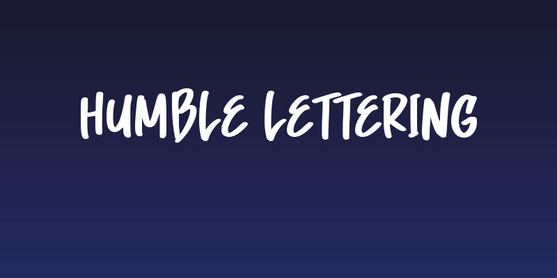 Humble Lettering Social Header