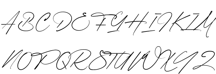 Humble Signation Font UPPERCASE