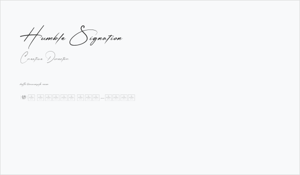 Humble Signation Business Card