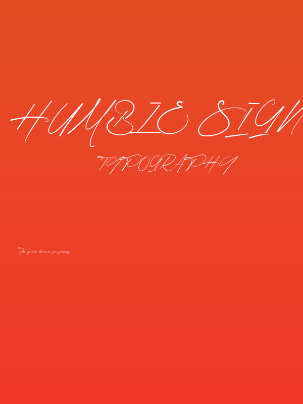 Humble Signation Poster