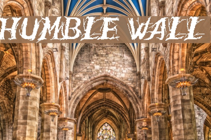 Humble Wall Font examples