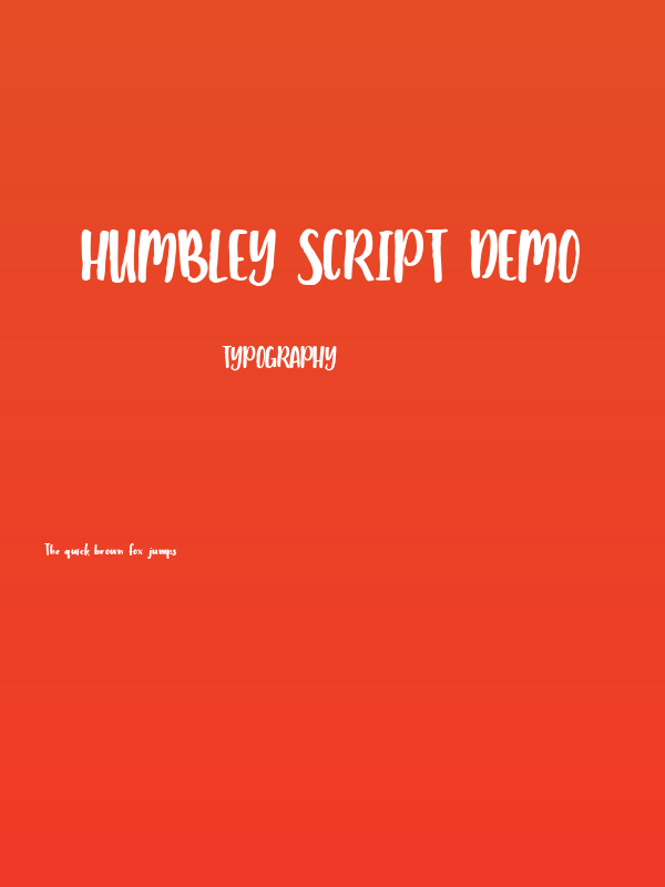 Humbley Script Demo Poster