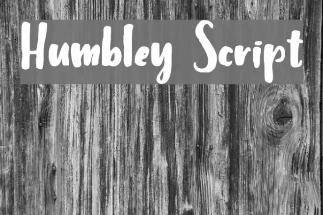 Humbley Script Font examples