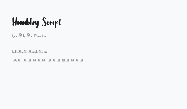 Humbley Script Business Card