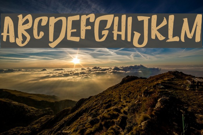 HumblleRoughtAllCaps Font examples