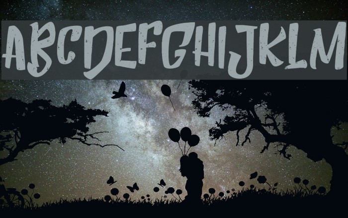 HumblleRoughtAllCaps Font examples
