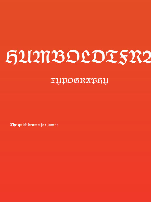 HumboldtFraktur Bold Poster