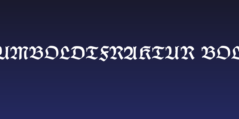 HumboldtFraktur Bold Social Header