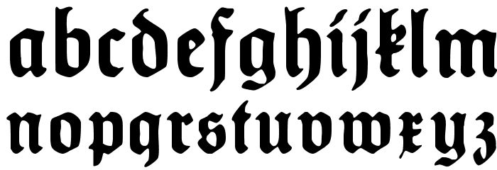 HumboldtFraktur Bold फ़ॉन्ट लोअरकेस