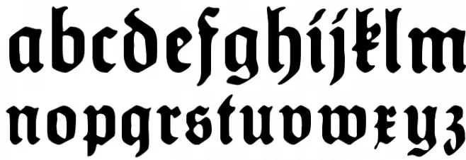 HumboldtFraktur Bold Caratteri MINUSCOLO