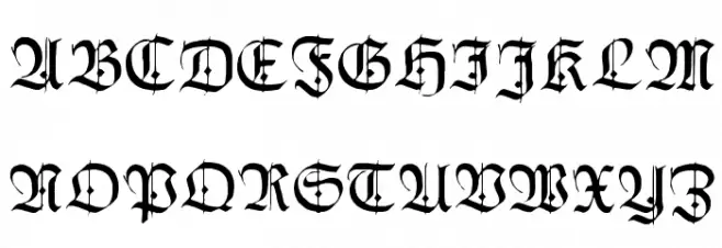 HumboldtFraktur Initialen خط أحرف كبيرة