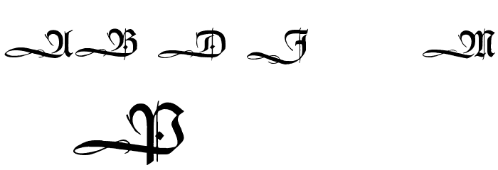 HumboldtFraktur Initialen Font LOWERCASE