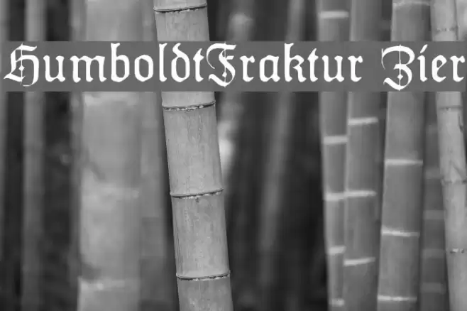 HumboldtFraktur Zier Schriftart examples