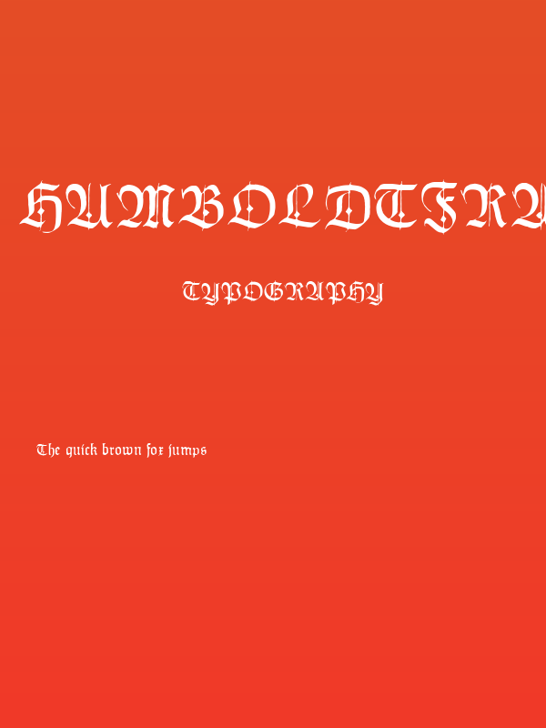 HumboldtFraktur Zier Poster