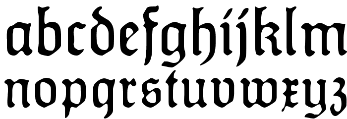 HumboldtFraktur Zier Schriftart Kleinbuchstaben