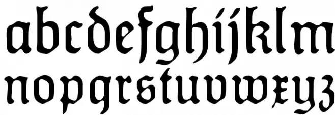 HumboldtFraktur Zier Caratteri MINUSCOLO