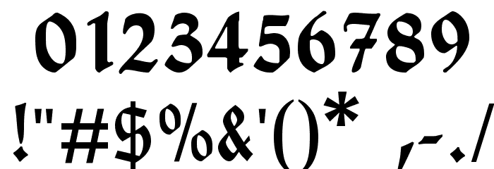 HumboldtFraktur Font OTHER CHARS