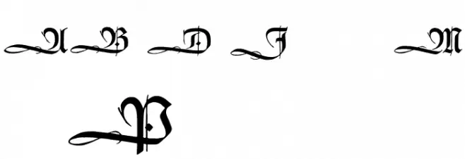 HumboldtFrakturInitialen Schriftart Kleinbuchstaben