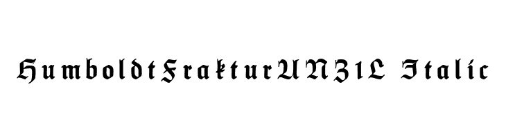 HumboldtFrakturUNZ1L Italic  免费字体下载