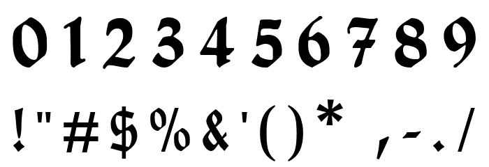HumboldtFrakturUNZ1L Italic Font OTHER CHARS