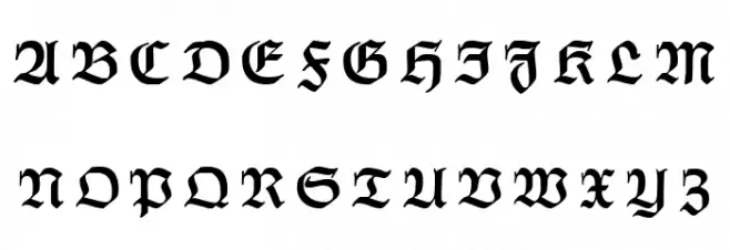 HumboldtFrakturUNZ1L Italic Fuentes MAYÚSCULAS