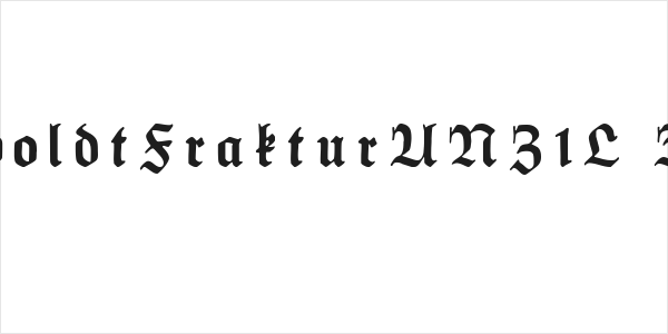 HumboldtFrakturUNZ1L Italic Logo