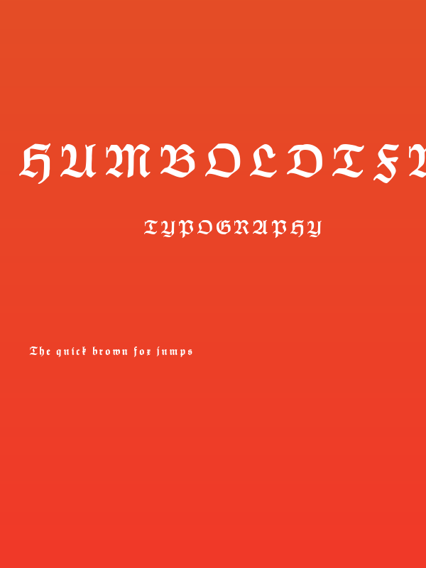 HumboldtFrakturUNZ1L Italic Poster