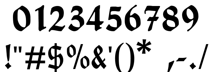 HumboldtFrakturUNZ1L Font OTHER CHARS