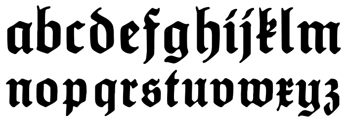 HumboldtFrakturUNZ1L Font LOWERCASE