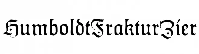 HumboldtFrakturZier  Скачать бесплатные шрифты