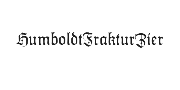 HumboldtFrakturZier Logo