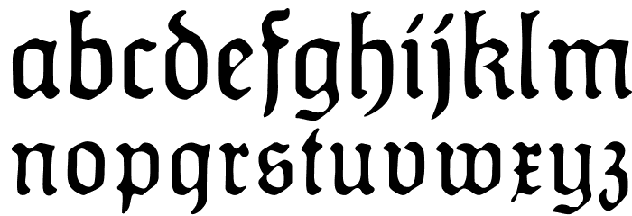 HumboldtFrakturZier Font LOWERCASE