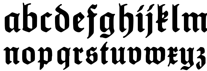 HumboldtFraktur Font LOWERCASE
