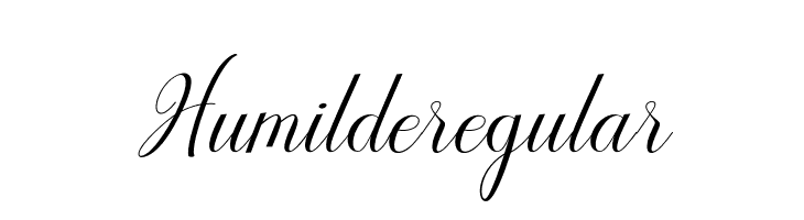 Humilderegular  font caratteri gratis