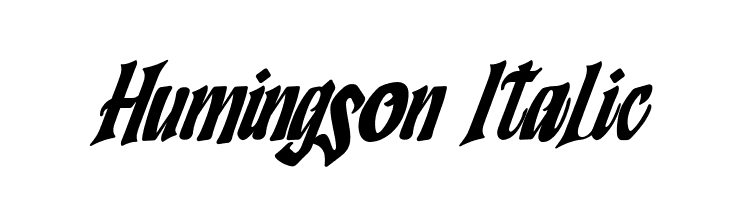 Humingson Italic  नि: शुल्क फ़ॉन्ट्स डाउनलोड