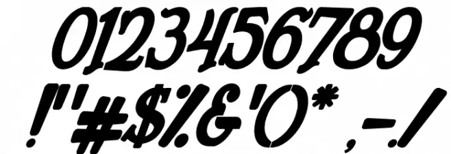 Humingson Italic Font OTHER CHARS