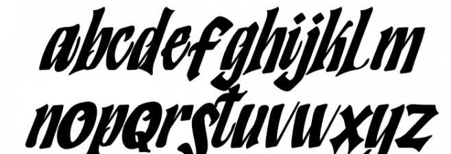 Humingson Italic फ़ॉन्ट लोअरकेस