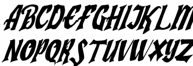 Humingson Rough Italic Schriftart Groß