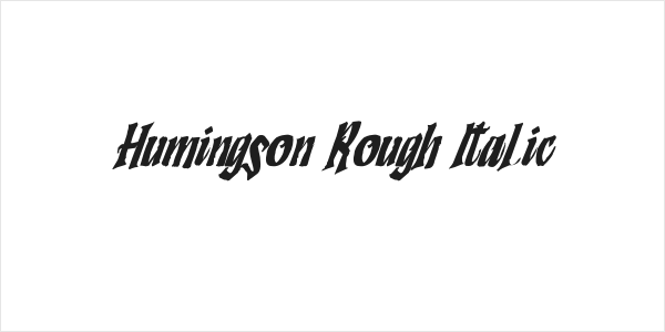 Humingson Rough Italic Logo