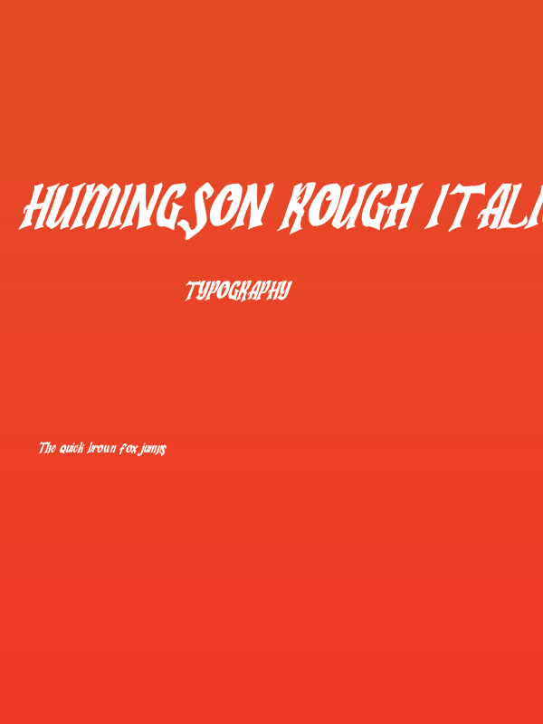 Humingson Rough Italic Poster