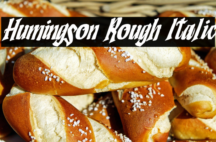 Humingson Rough Italic Example 2