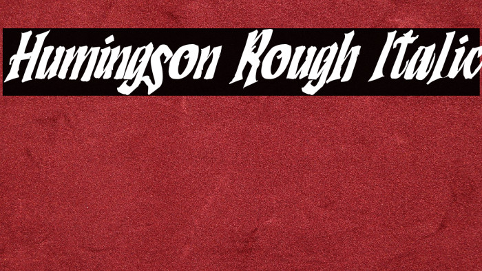 Humingson Rough Italic Example 3