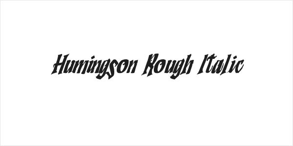 Humingson Rough Italic Logo