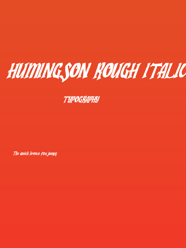 Humingson Rough Italic Poster