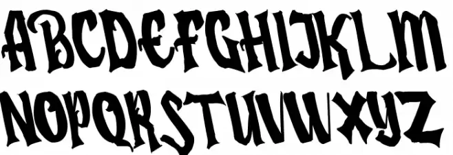 Humingson Rough Tilted Schriftart Groß