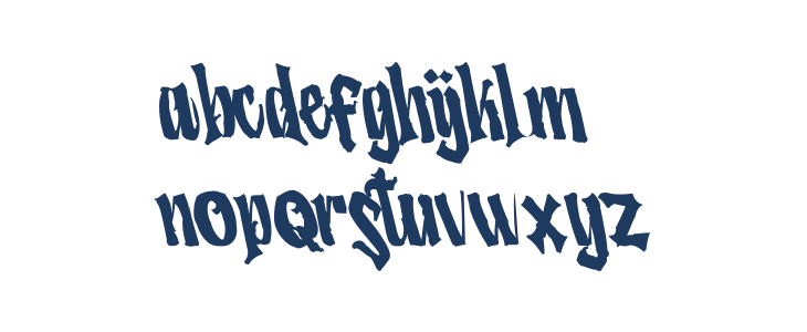 Humingson Rough Tilted Lowercase